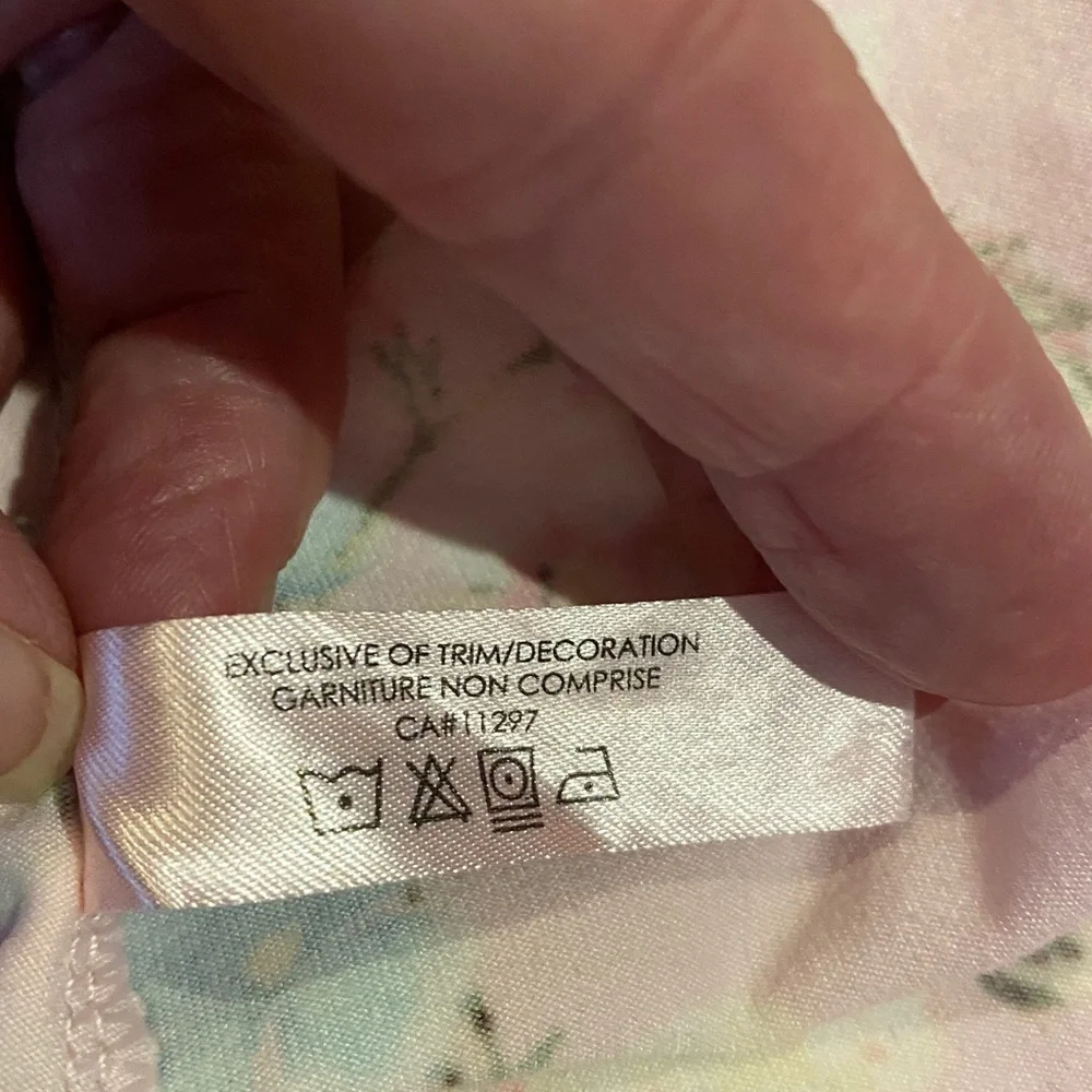 La Vie en Rose Pink Floral Lace Babydoll Chemise Sleep Dress XL - Picture 14 of 15